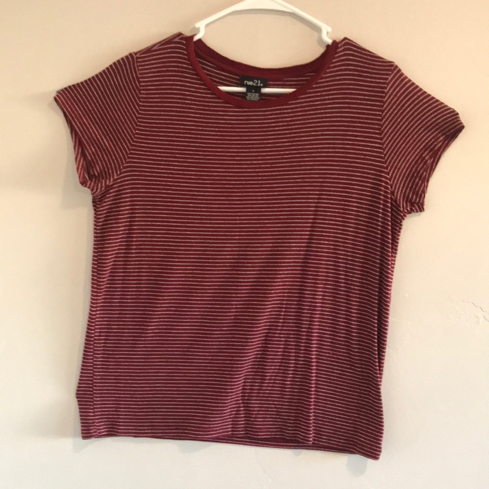 Maroon Striped Shirt🤍